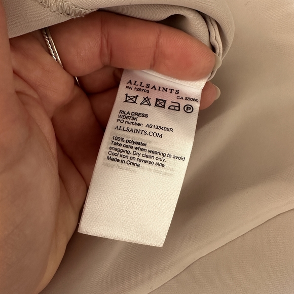 All Saints Rila Dusty Rose Colour dress SZ 8 - Picture 4 of 7